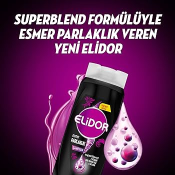 Elidor Superblend Saç Bakım Şampuanı Esmer Parlaklık E Vitamini Chia T