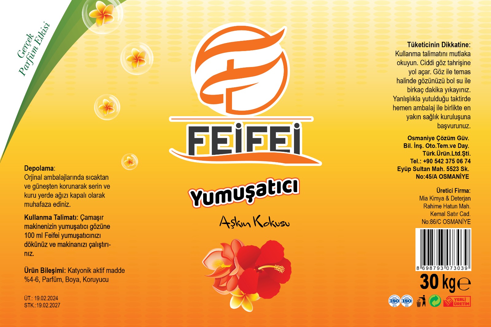 Sarı Yumuşatıcı ( Aşkın Kokusu ) FeiFei