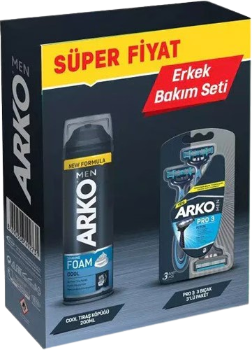 Arko Tıraş Seti T1 Banyo 5'li + Cool Köpük 200 ml