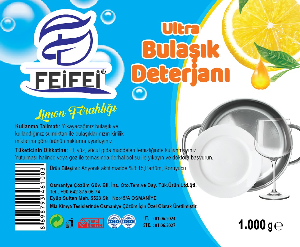 Ultra Sıvı Bulaşık Deterjanı (Sarı Limon Etkili)