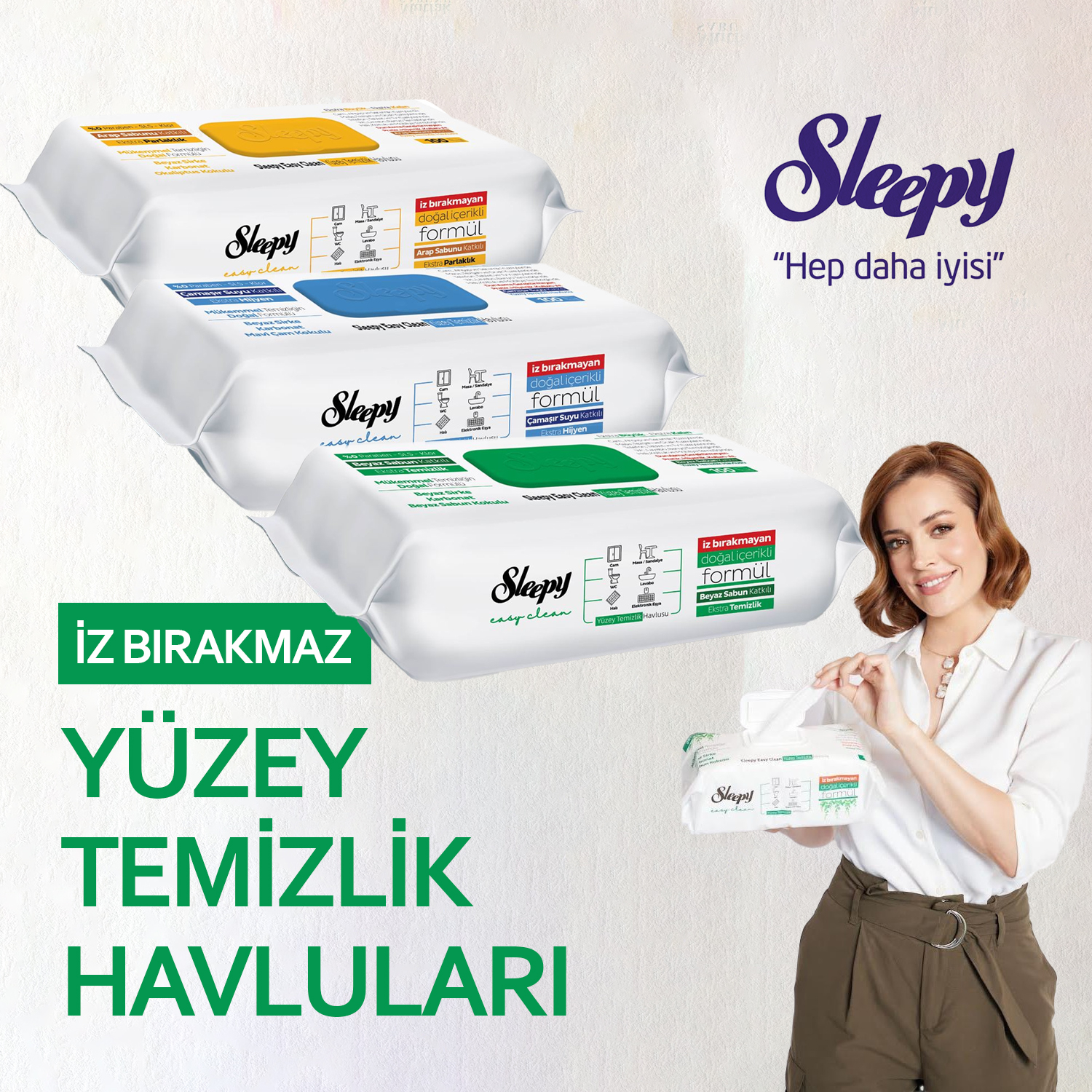 Sleepy 100'lü Yüzey Temizlik Havlusu ( Çam Ferahlığı )