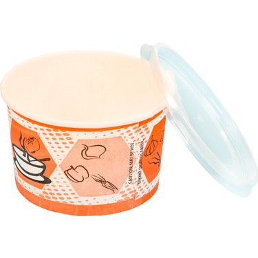 16 Oz Kapaklı Çorba Kasesi ( Paket İçi 25 li )