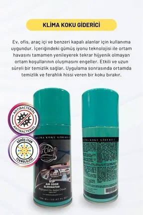 ProClean Klima Koku Giderici Temizleyici Mavi150ML