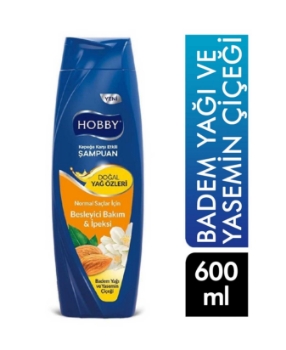 Hobby Şampuan 600 ml Besleyici Bakım & İpeksi Badem Yağı ve Yasemin Çiçeği