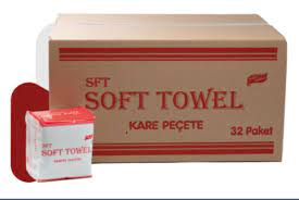 Soft Towel Kare Peçete 100 lü ( Koli 32 Paket)