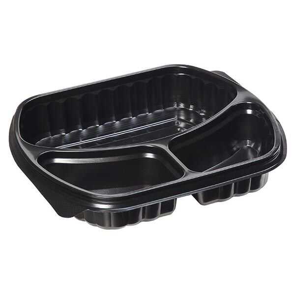 Yemek Seti 3 Bölmeli Alt Siyah 200 lü
