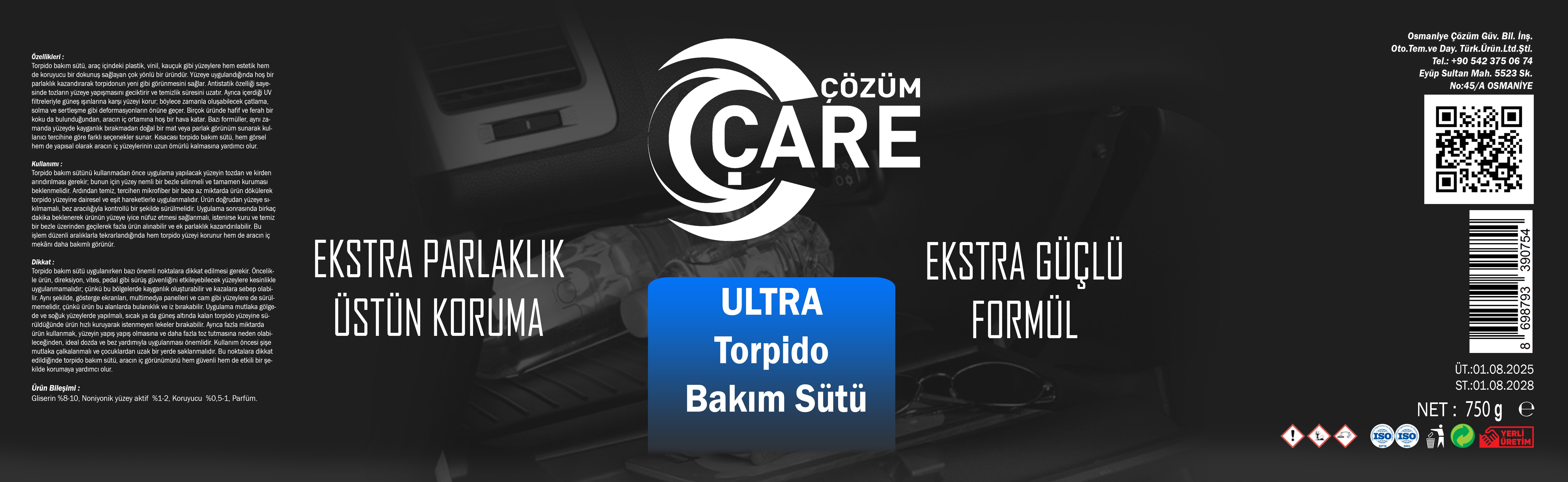 Ultra Torpido Bakım Sütü (SIVI) 750 Gr