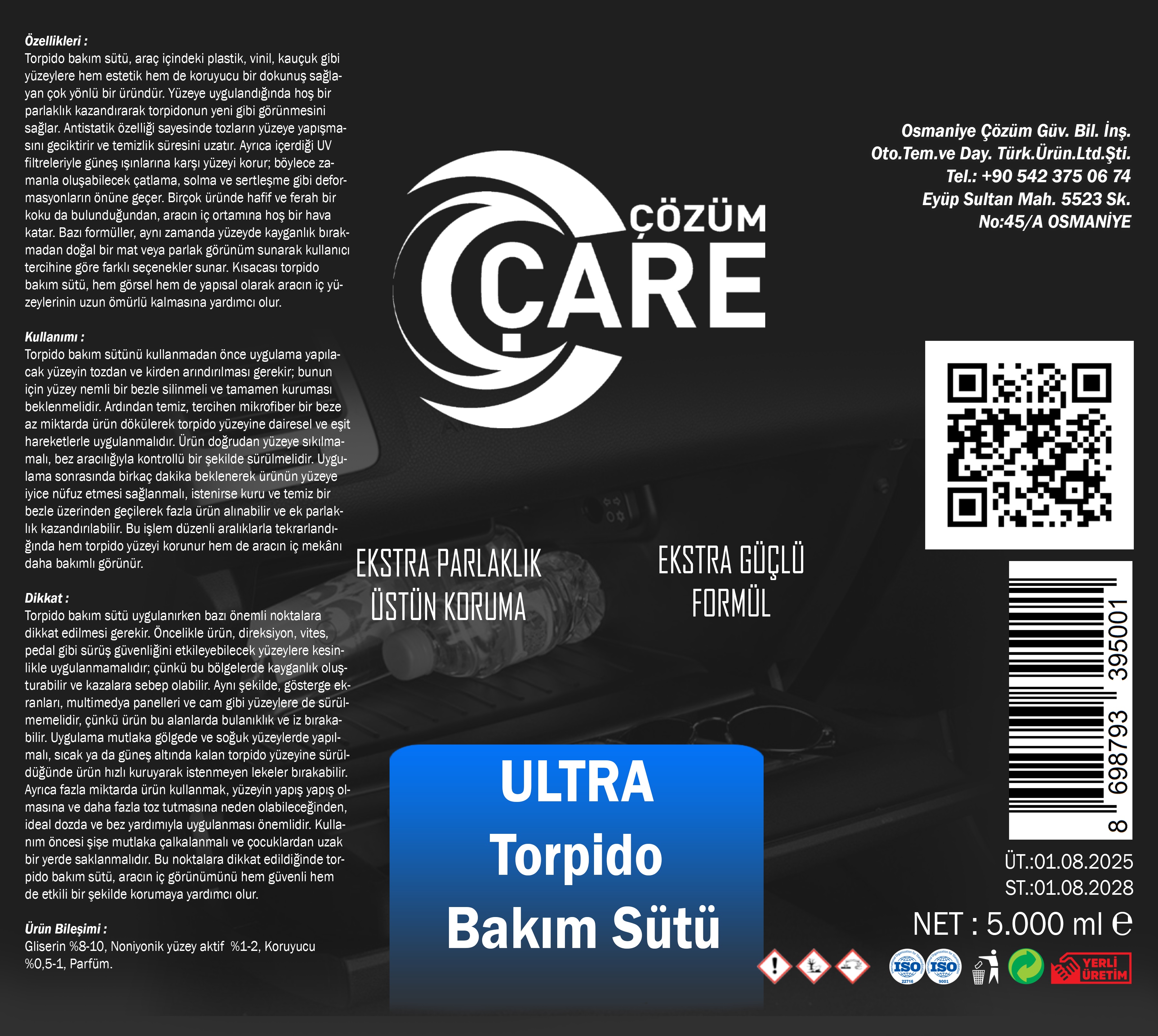 Ultra Torpido Bakım Sütü (SIVI) 5 Kg