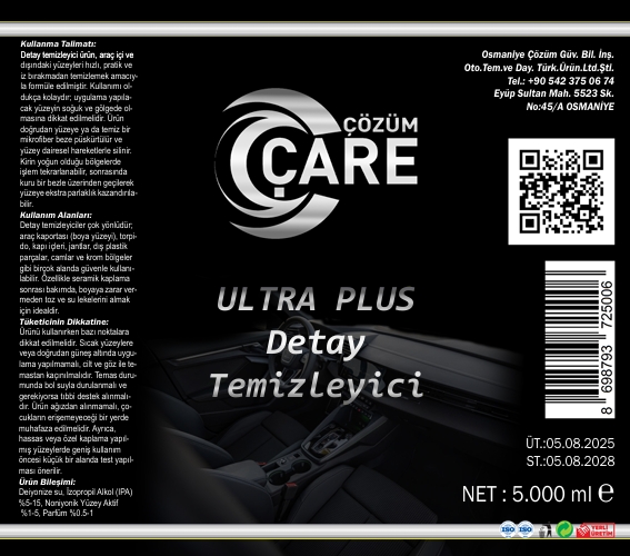 Ultra Plus Detay Temizleyici 5 Kg