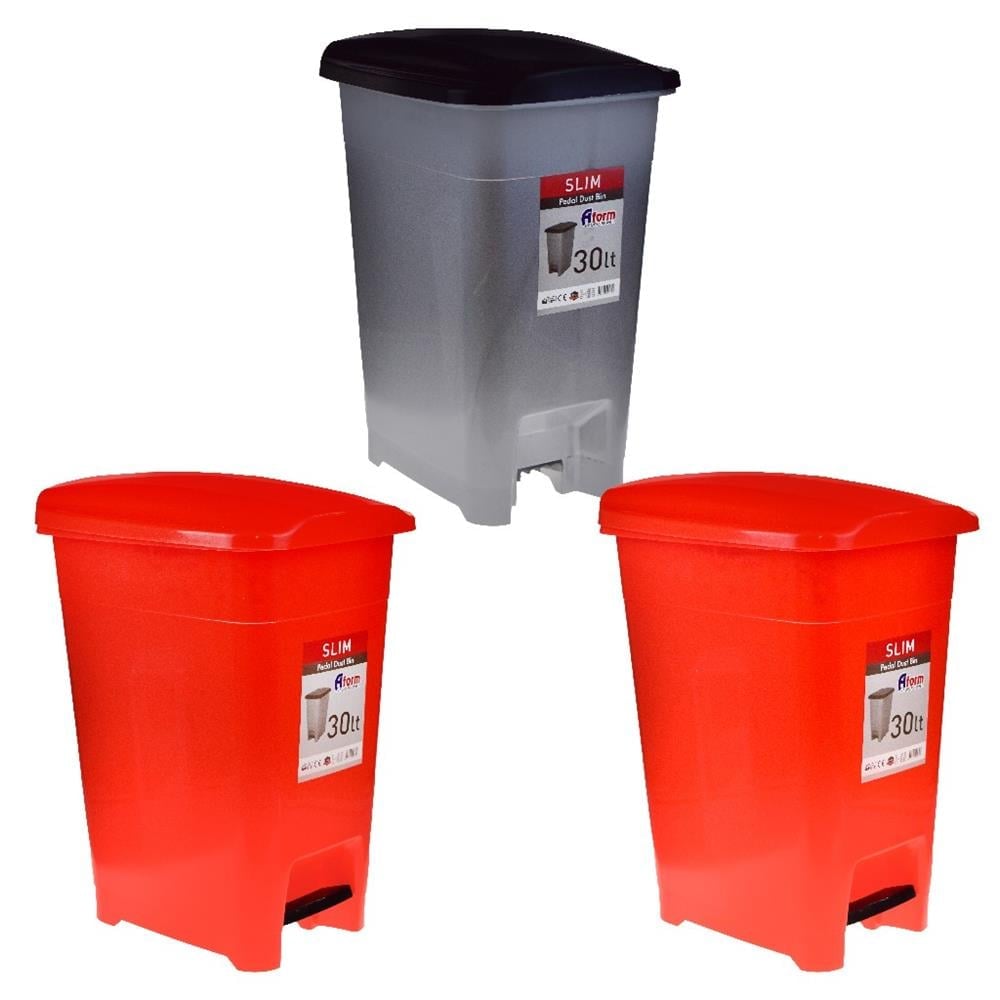 Çöp Kovası Slim Pedallı 30 Lt