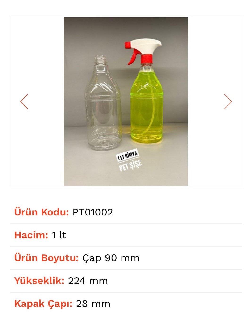 1 lt Pet Şişe ( ERBAŞ )