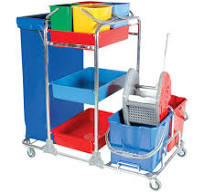 Kat Temizlik Arabası Full Ekipmanlı Plastik