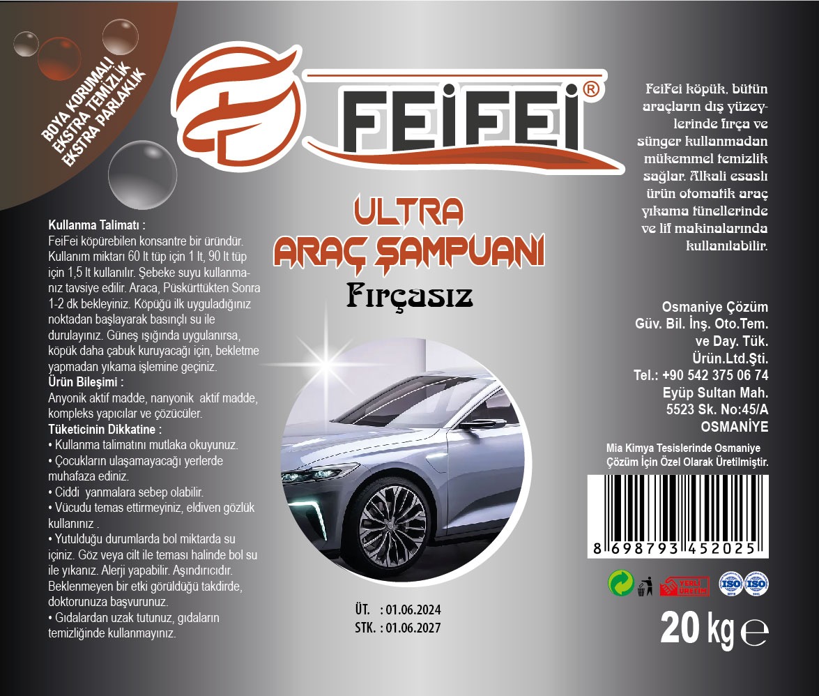 Ultra Plus Pembe Oto Köpük 20 Kg ( Full Fırçasız )